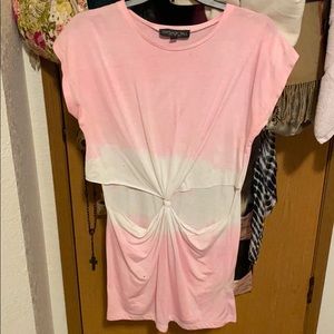 Tie-dye Dress Shirt With Exposed Stomach